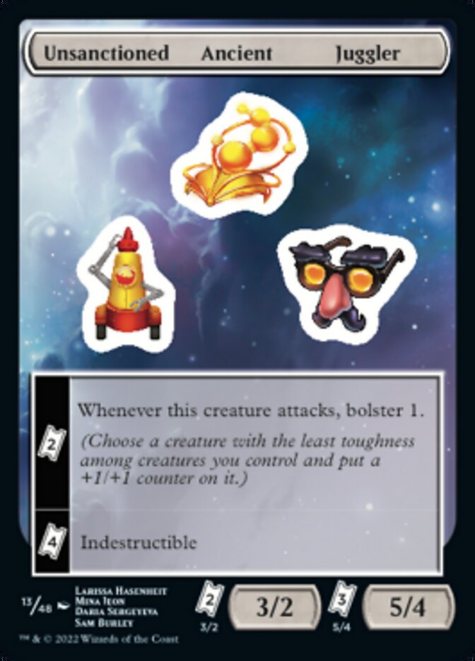 Unsanctioned Ancient Juggler [Unfinity Stickers] | Card Merchant Takapuna