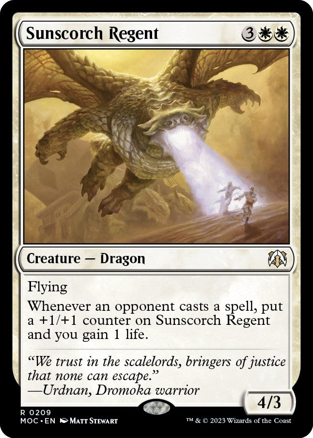 Sunscorch Regent [March of the Machine Commander] | Card Merchant Takapuna