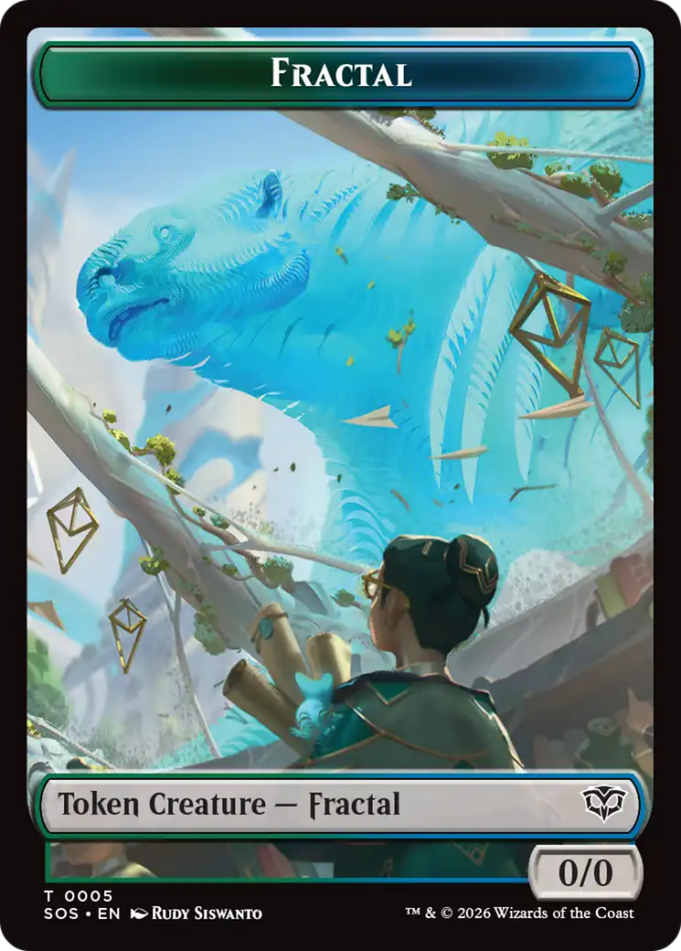 Boar // Fractal (0005) Double-Sided Token [Secrets of Strixhaven Commander Tokens] | Card Merchant Takapuna
