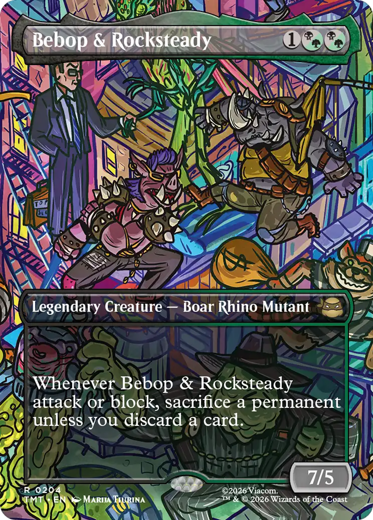 Bebop & Rocksteady (Borderless) [Teenage Mutant Ninja Turtles] | Card Merchant Takapuna