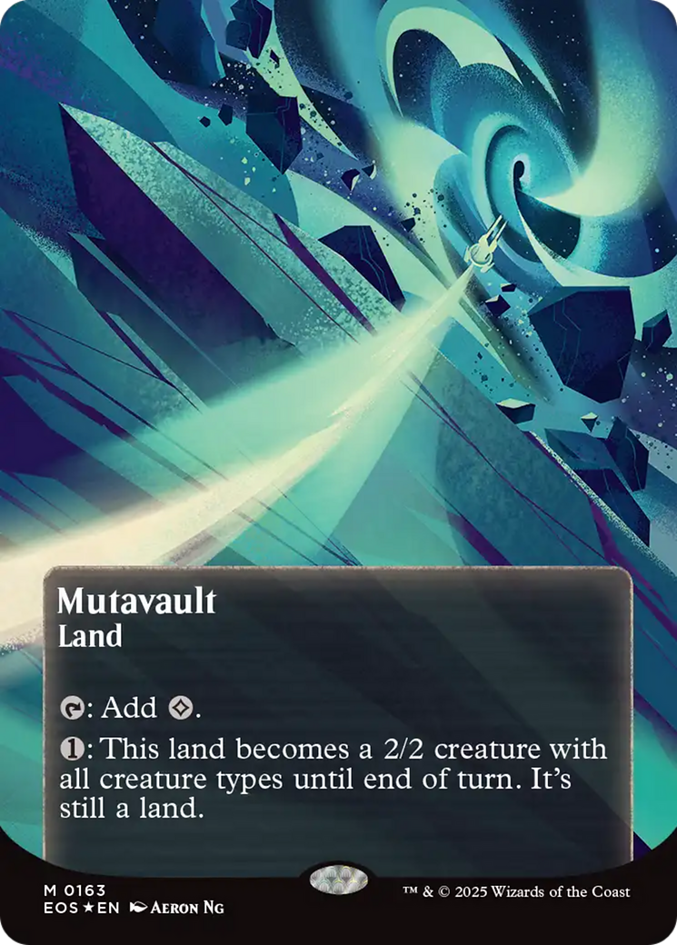 Mutavault (0163) (Borderless) (Galaxy Foil) [Edge of Eternities: Stellar Sights] | Card Merchant Takapuna