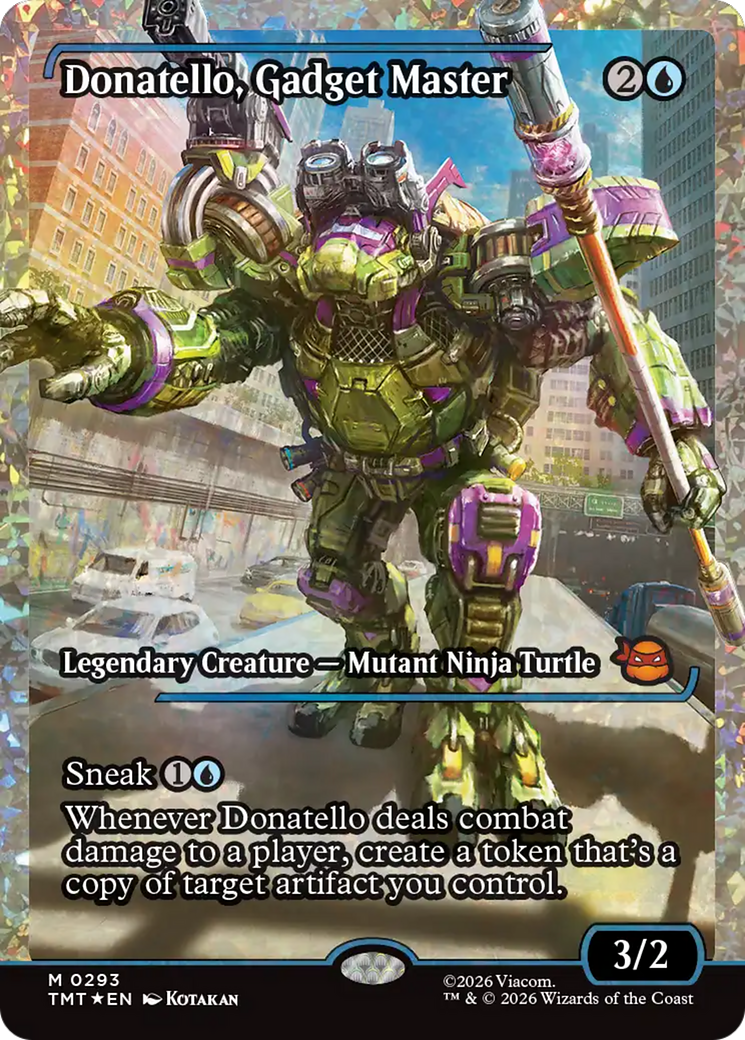 Donatello, Gadget Master (Showcase) (Fracture Foil) [Teenage Mutant Ninja Turtles] | Card Merchant Takapuna