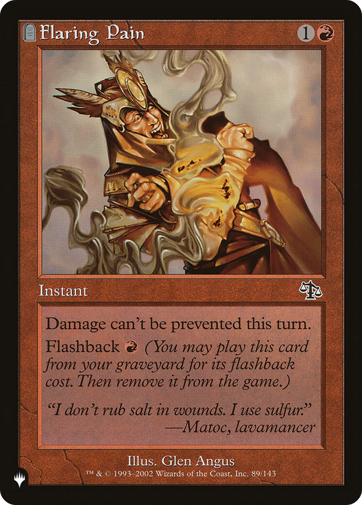 Flaring Pain [The List] | Card Merchant Takapuna