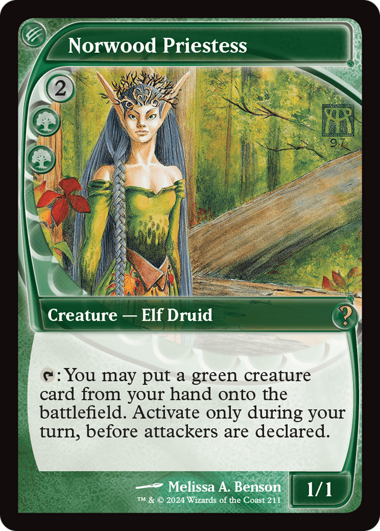 Norwood Priestess (Future Sight) [Mystery Booster 2] | Card Merchant Takapuna