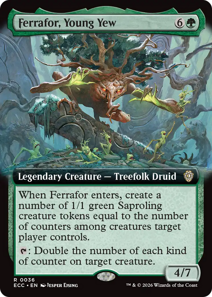 Ferrafor, Young Yew (Extended Art) [Lorwyn Eclipsed Commander] | Card Merchant Takapuna