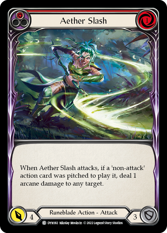 Aether Slash (Red) [DYN182] (Dynasty)  Rainbow Foil | Card Merchant Takapuna