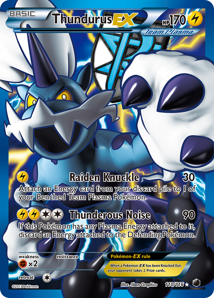 Thundurus EX (110/116) [Black & White: Plasma Freeze] | Card Merchant Takapuna