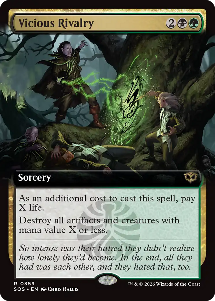 Vicious Rivalry (Extended Art) [Secrets of Strixhaven] | Card Merchant Takapuna