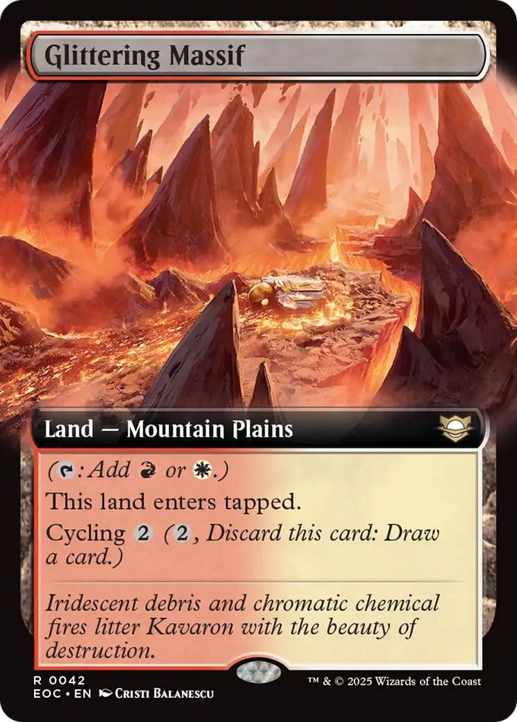 Glittering Massif (Extended Art) [Edge of Eternities Commander] | Card Merchant Takapuna