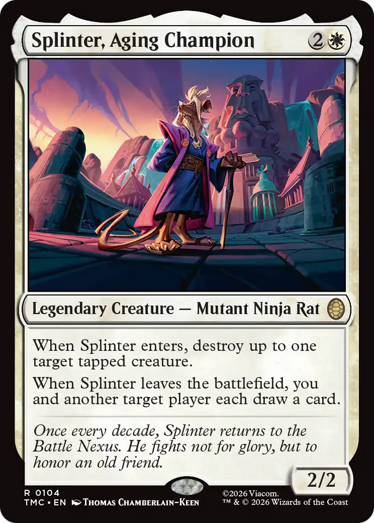 Splinter, Aging Champion [Teenage Mutant Ninja Turtles Commander] | Card Merchant Takapuna