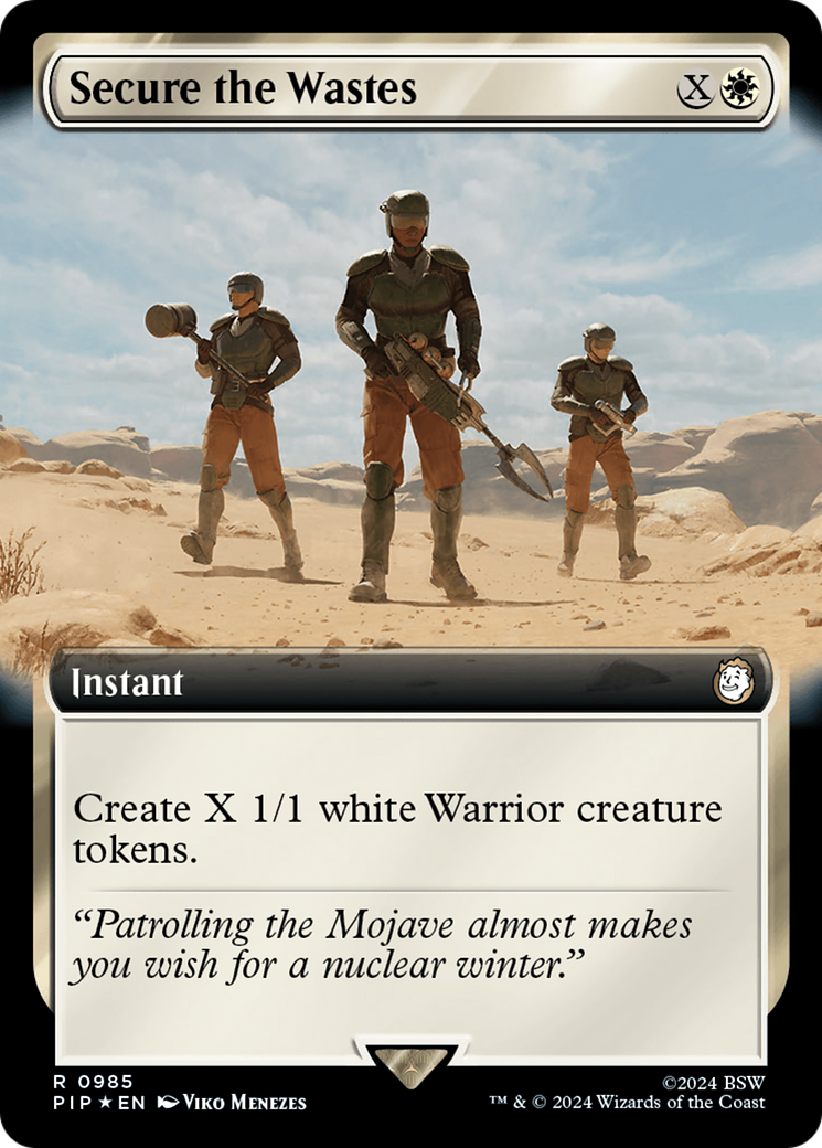 Secure the Wastes (Extended Art) (Surge Foil) [Fallout] | Card Merchant Takapuna