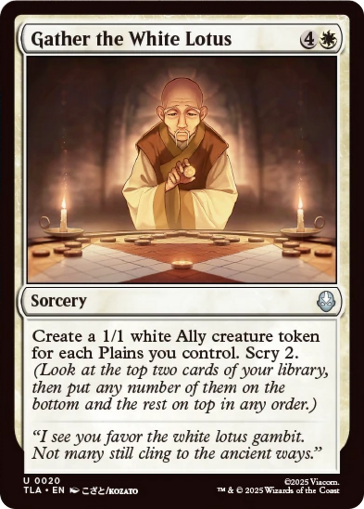 Gather the White Lotus [Avatar: The Last Airbender] | Card Merchant Takapuna