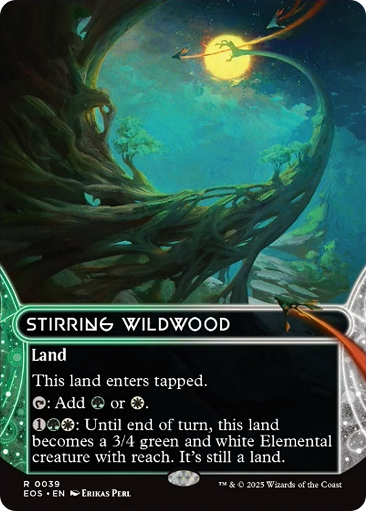 Stirring Wildwood (0039) (Borderless) [Edge of Eternities: Stellar Sights] | Card Merchant Takapuna