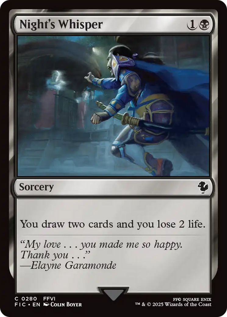 Night's Whisper [FINAL FANTASY Commander] | Card Merchant Takapuna