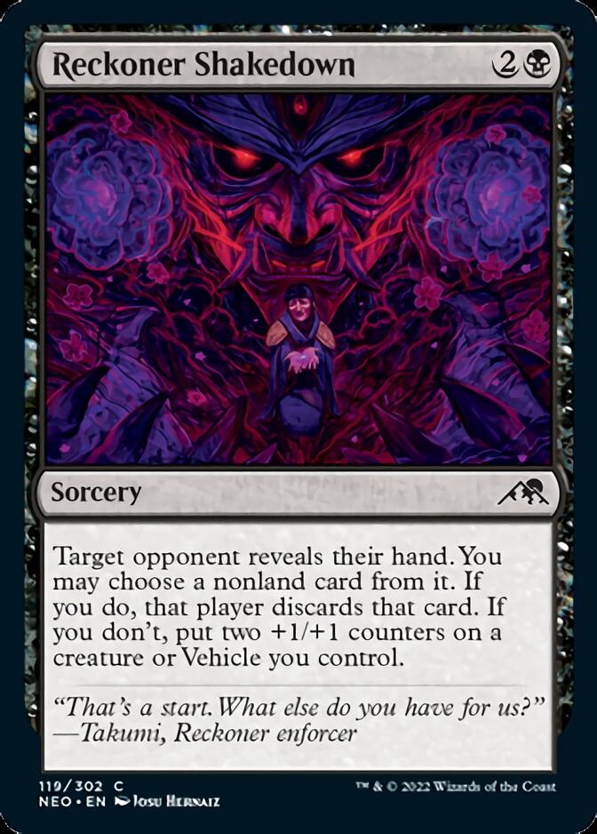Reckoner Shakedown [Kamigawa: Neon Dynasty] | Card Merchant Takapuna