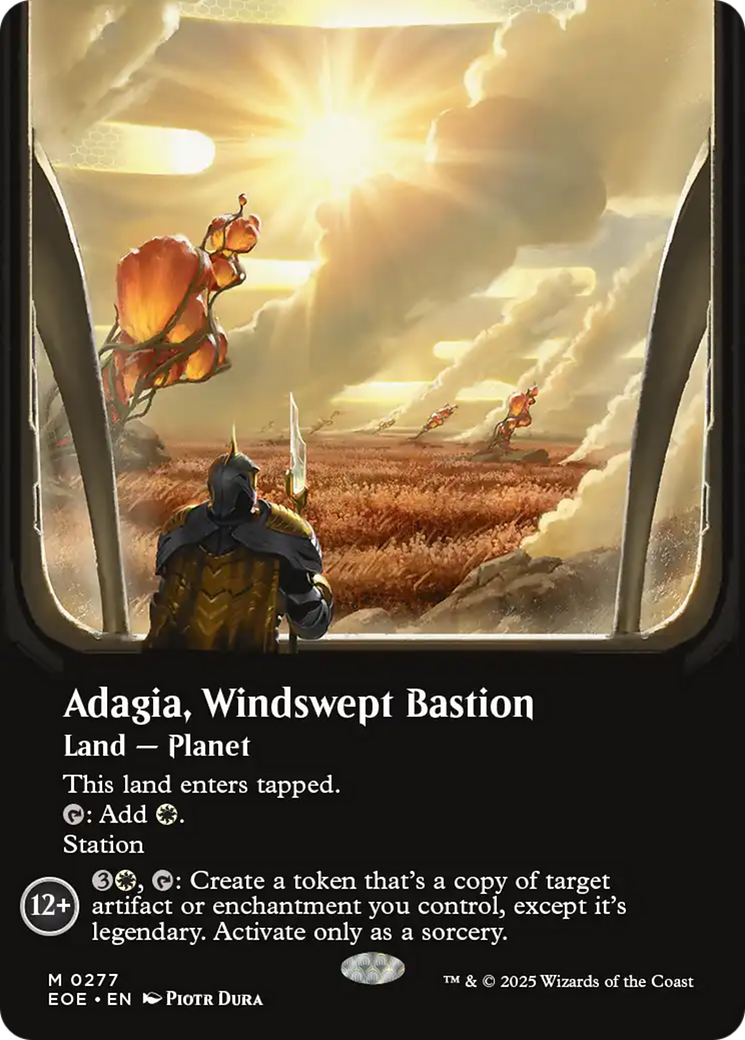Adagia, Windswept Bastion (Borderless) [Edge of Eternities] | Card Merchant Takapuna