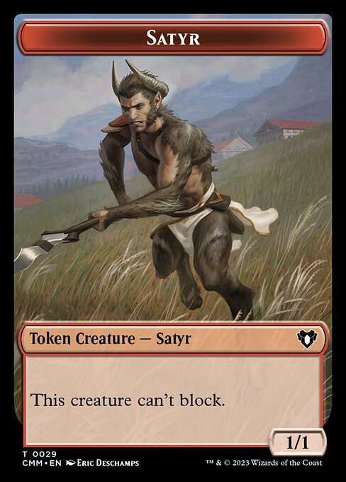 Bird // Satyr Double-Sided Token [Commander Masters Tokens] | Card Merchant Takapuna