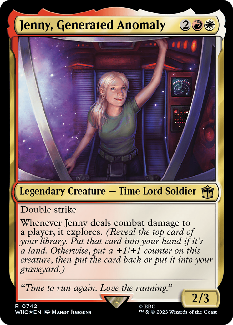 Jenny, Generated Anomaly (Surge Foil) [Doctor Who] | Card Merchant Takapuna