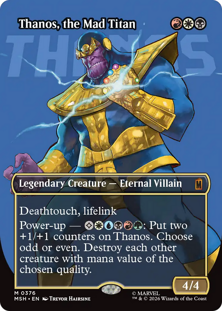 Thanos, the Mad Titan (Borderless) (0367) [Marvel Super Heroes] | Card Merchant Takapuna