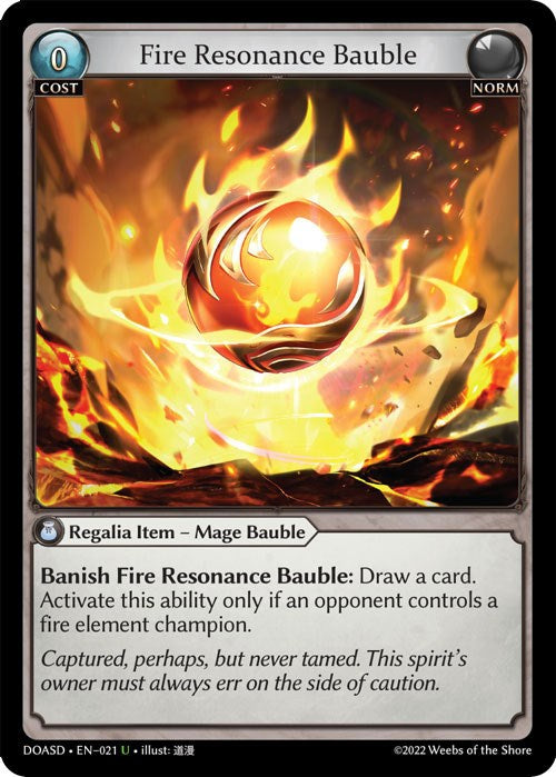Fire Resonance Bauble (021) [Dawn of Ashes: Starter Decks] | Card Merchant Takapuna