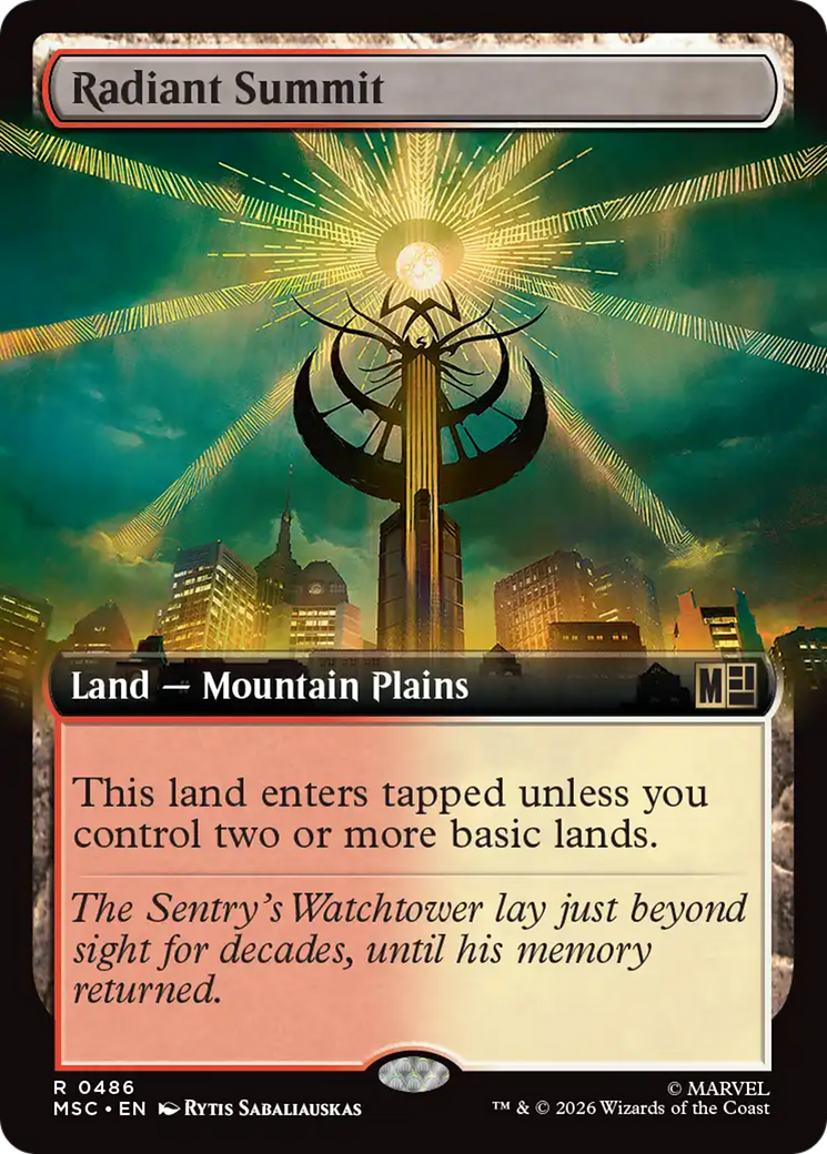 Radiant Summit (Extended Art) [Marvel Super Heroes Commander] | Card Merchant Takapuna