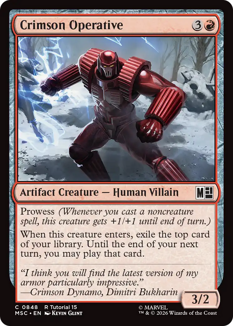 Crimson Operative [Marvel Super Heroes Commander] | Card Merchant Takapuna
