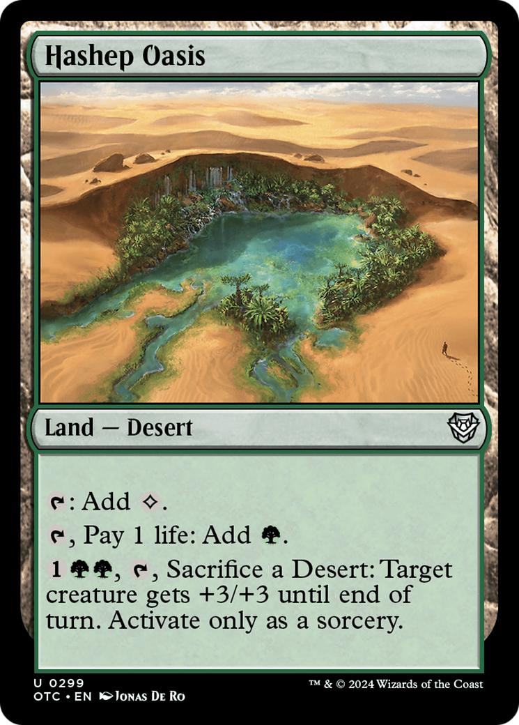 Hashep Oasis [Outlaws of Thunder Junction Commander] | Card Merchant Takapuna