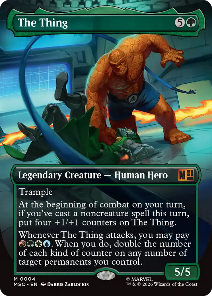 The Thing (Borderless) [Marvel Super Heroes Commander] | Card Merchant Takapuna