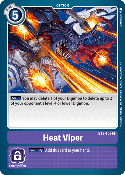 Heat Viper [BT2-109] [Release Special Booster Ver.1.0] | Card Merchant Takapuna