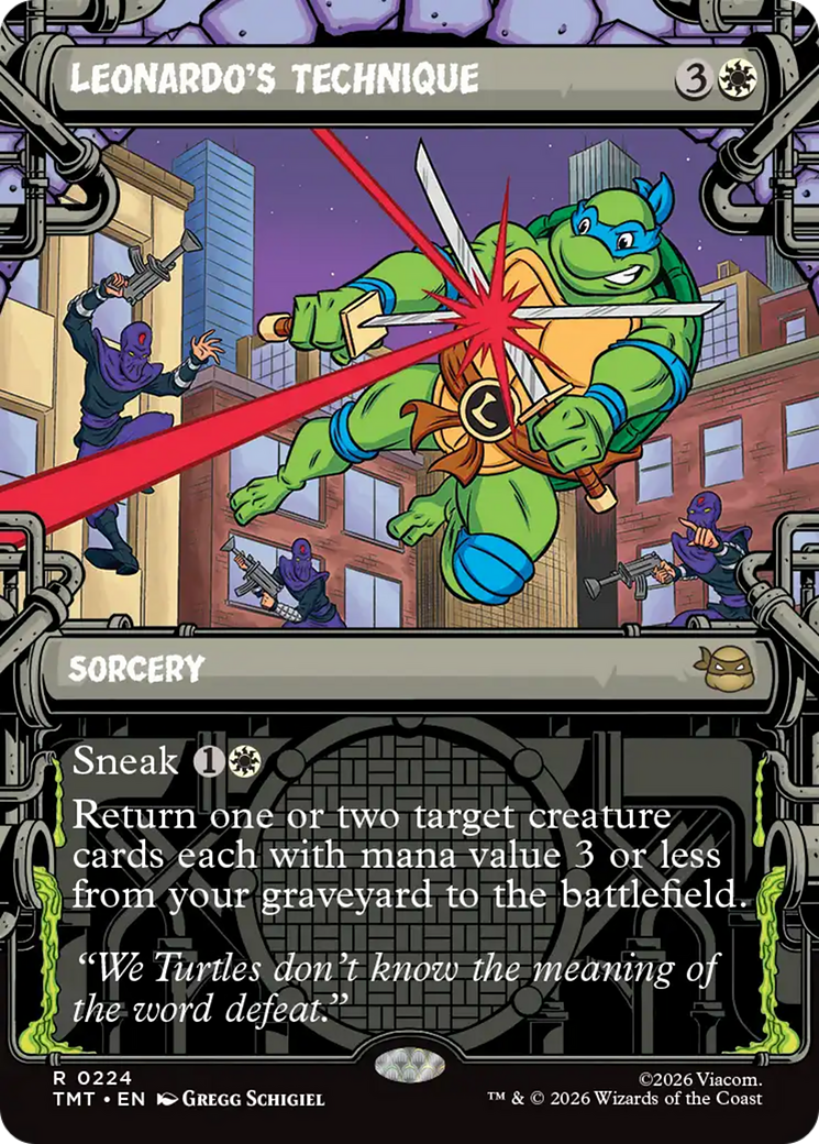 Leonardo's Technique (Showcase) [Teenage Mutant Ninja Turtles] | Card Merchant Takapuna