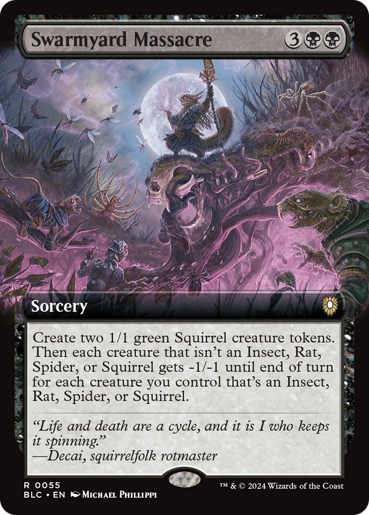 Swarmyard Massacre (Extended Art) [Bloomburrow Commander] | Card Merchant Takapuna