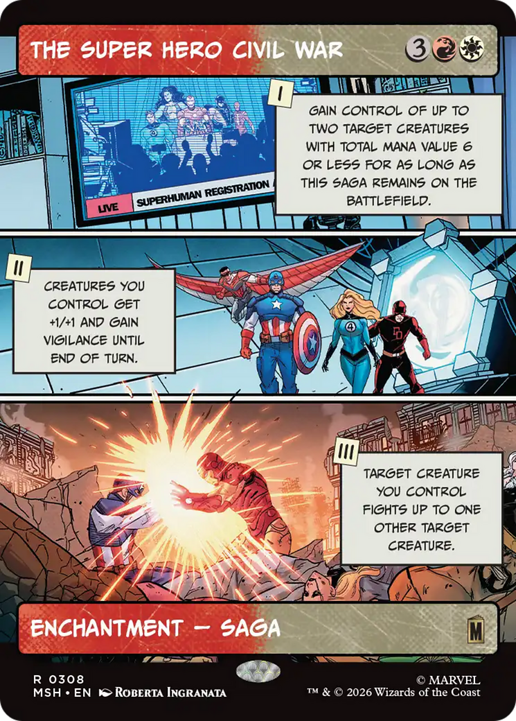The Super Hero Civil War (Borderless) [Marvel Super Heroes] | Card Merchant Takapuna