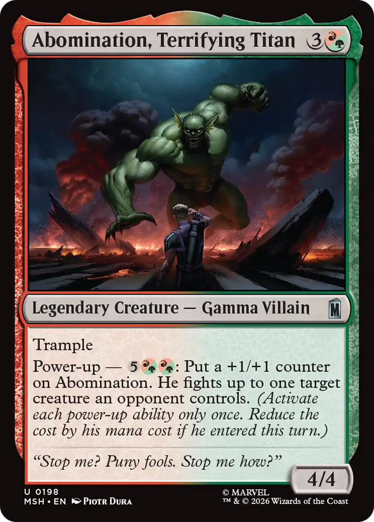 Abomination, Terrifying Titan [Marvel Super Heroes] | Card Merchant Takapuna