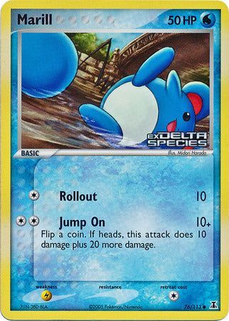 Marill (76/113) (Stamped) [EX: Delta Species] | Card Merchant Takapuna