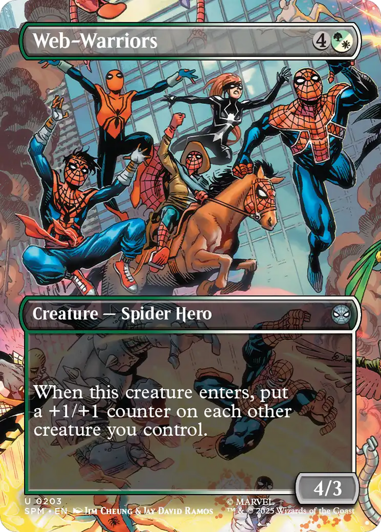Web-Warriors (Borderless) [Marvel's Spider-Man] | Card Merchant Takapuna