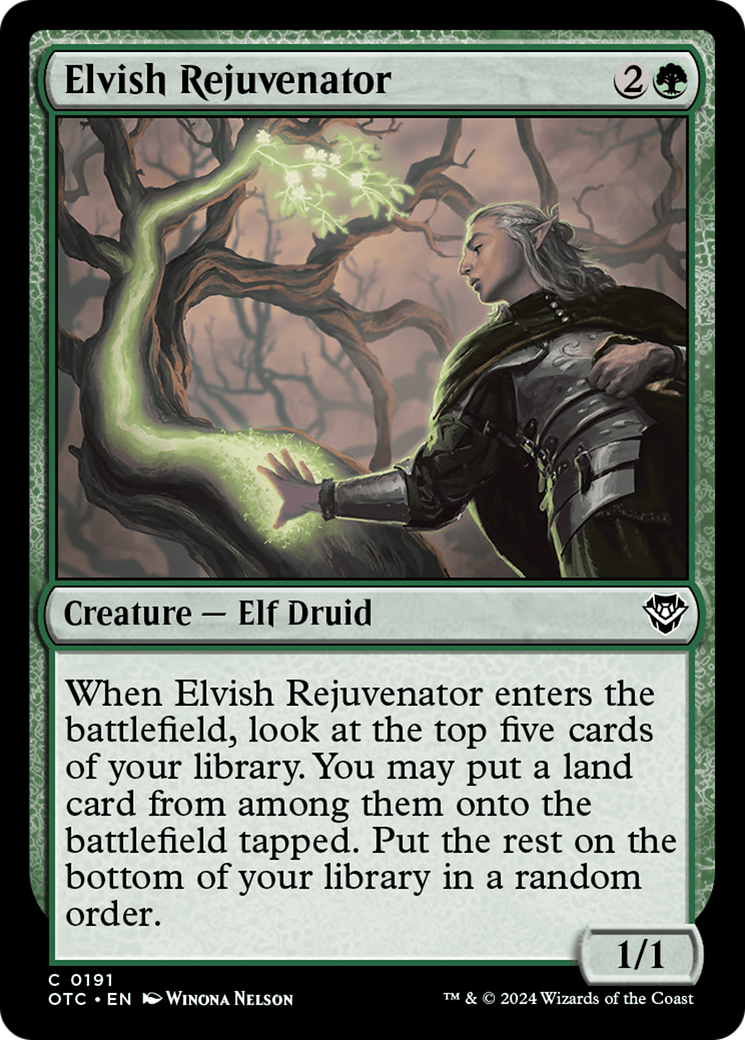 Elvish Rejuvenator [Outlaws of Thunder Junction Commander] | Card Merchant Takapuna