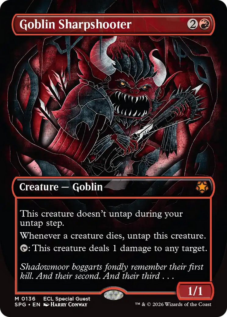 Goblin Sharpshooter (Borderless) [Lorwyn Eclipsed Special Guests] | Card Merchant Takapuna