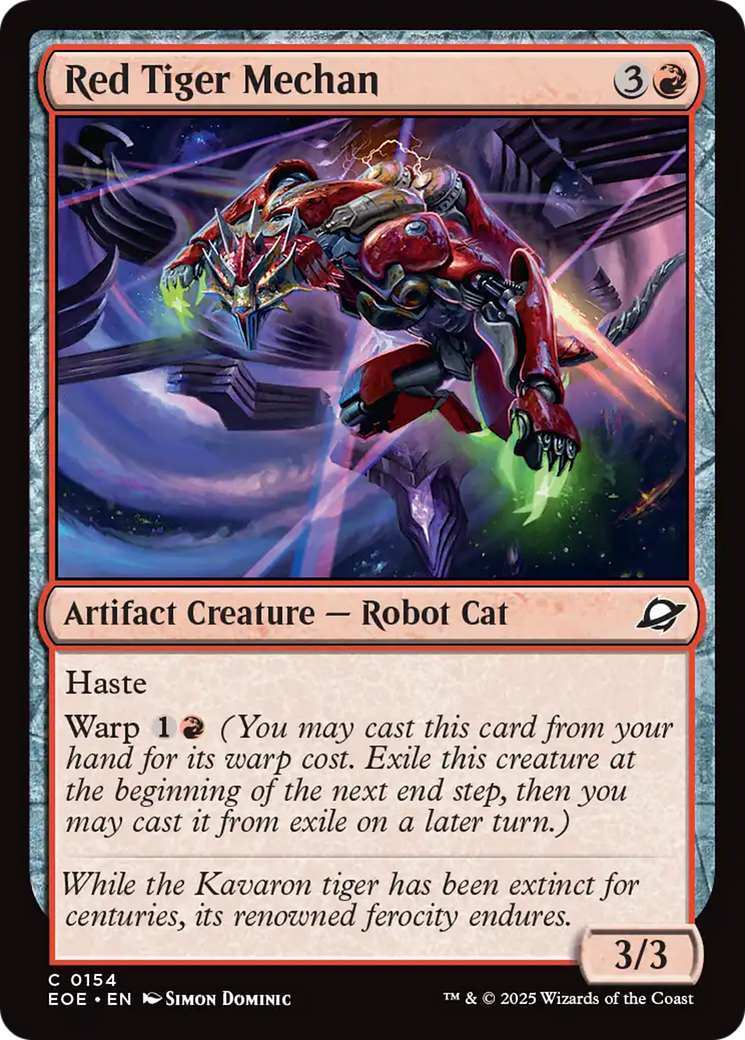 Red Tiger Mechan [Edge of Eternities] | Card Merchant Takapuna