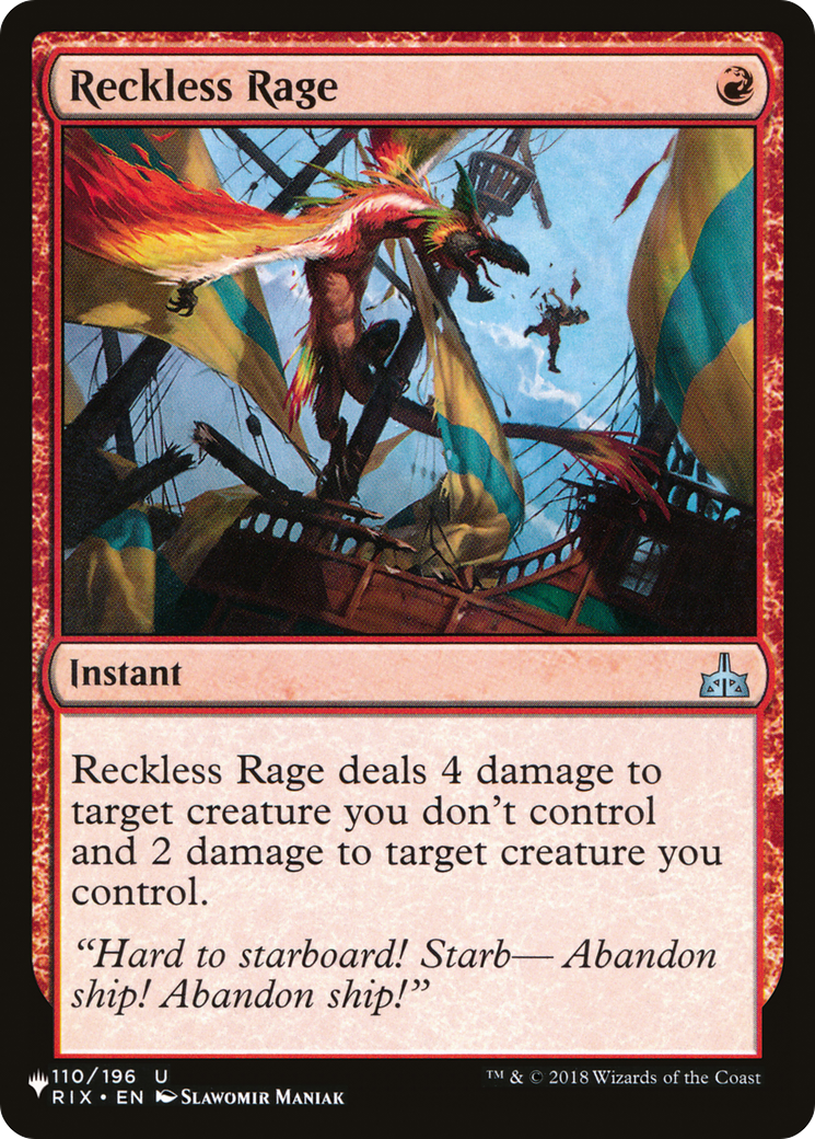 Reckless Rage [The List] | Card Merchant Takapuna