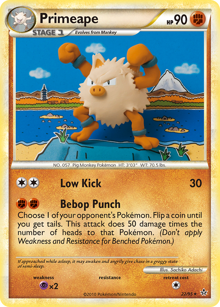 Primeape (22/95) [HeartGold & SoulSilver: Unleashed] | Card Merchant Takapuna