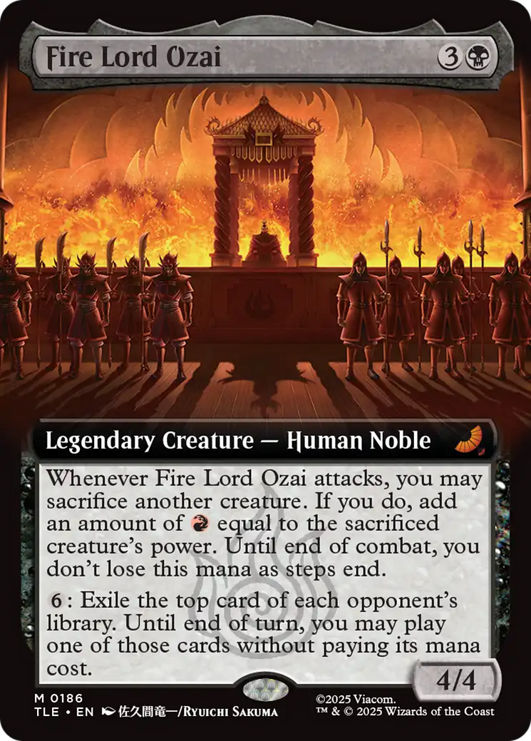 Fire Lord Ozai (Extended Art) [Avatar: The Last Airbender: Eternal-Legal] | Card Merchant Takapuna