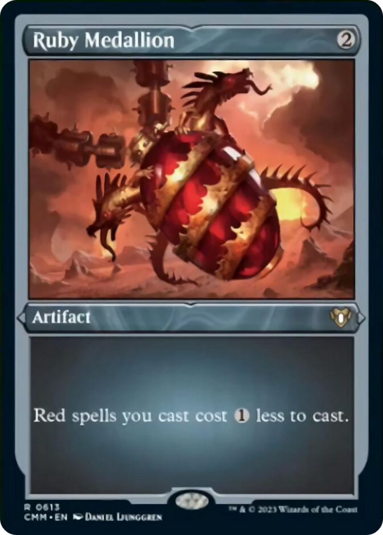 Ruby Medallion (Foil Etched) [Commander Masters] | Card Merchant Takapuna