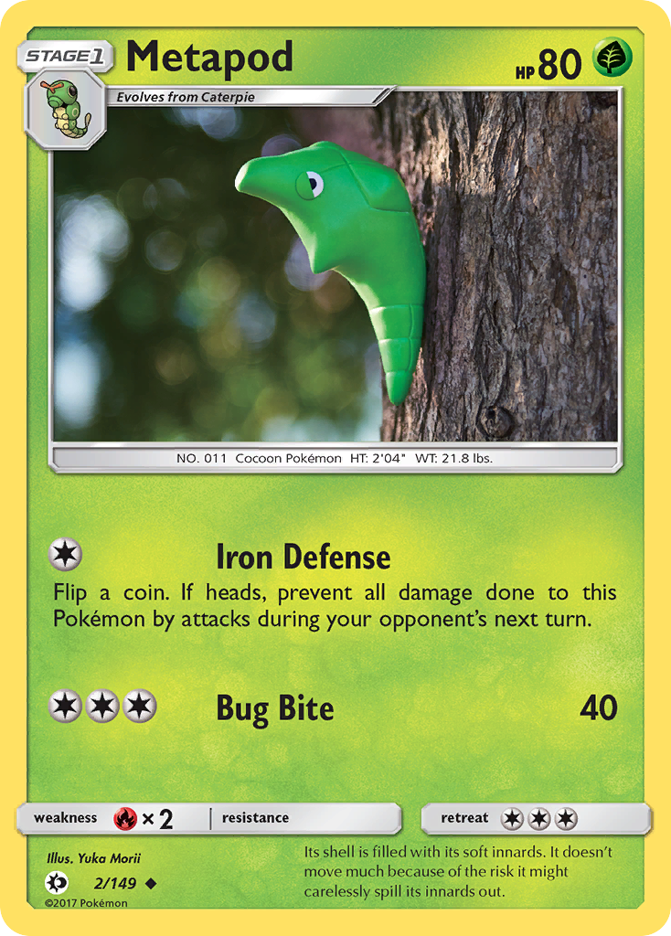 Metapod (2/149) [Sun & Moon: Base Set] | Card Merchant Takapuna