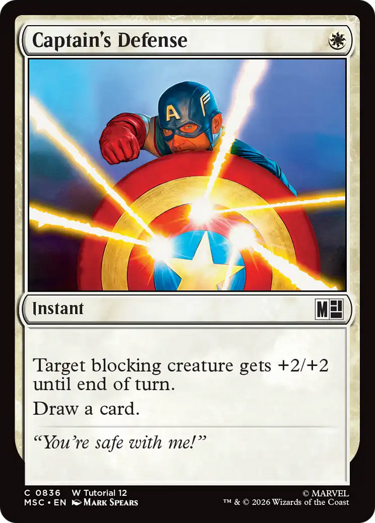Captain's Defense (0836) [Marvel Super Heroes Commander] | Card Merchant Takapuna