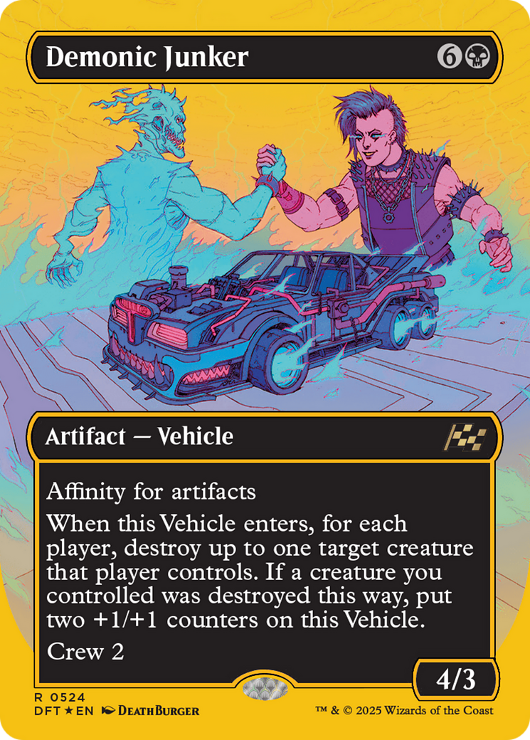 Demonic Junker (Borderless) (First-Place Foil) [Aetherdrift] | Card Merchant Takapuna