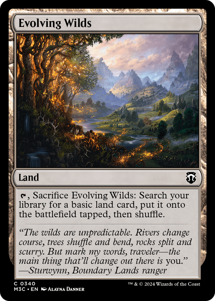Evolving Wilds (Ripple Foil) [Modern Horizons 3 Commander] | Card Merchant Takapuna