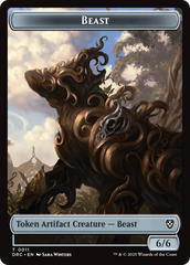 Construct // Beast (0011) Double-Sided Token [Aetherdrift Tokens] | Card Merchant Takapuna