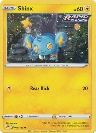 Shinx (046/163) (Cosmos Holo) [Sword & Shield: Battle Styles] | Card Merchant Takapuna