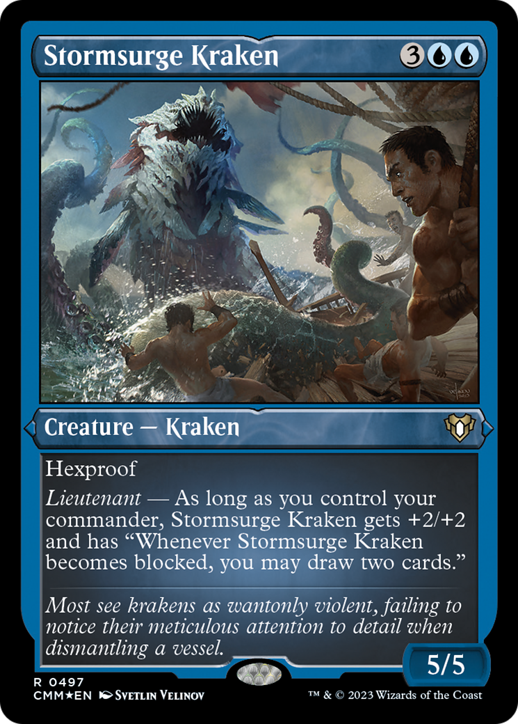 Stormsurge Kraken (Foil Etched) [Commander Masters] | Card Merchant Takapuna