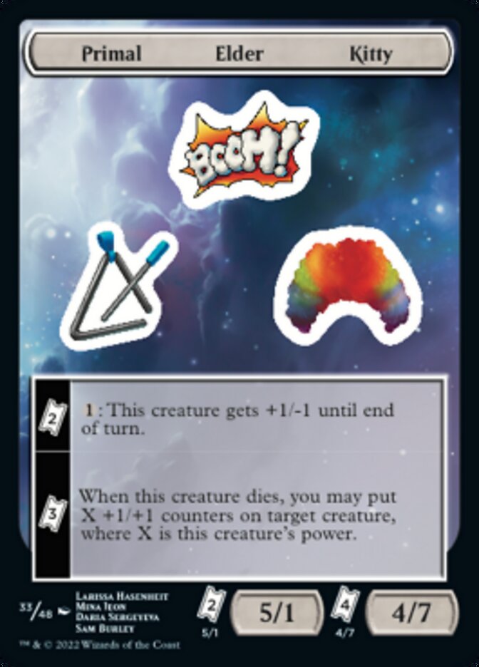 Primal Elder Kitty [Unfinity Stickers] | Card Merchant Takapuna
